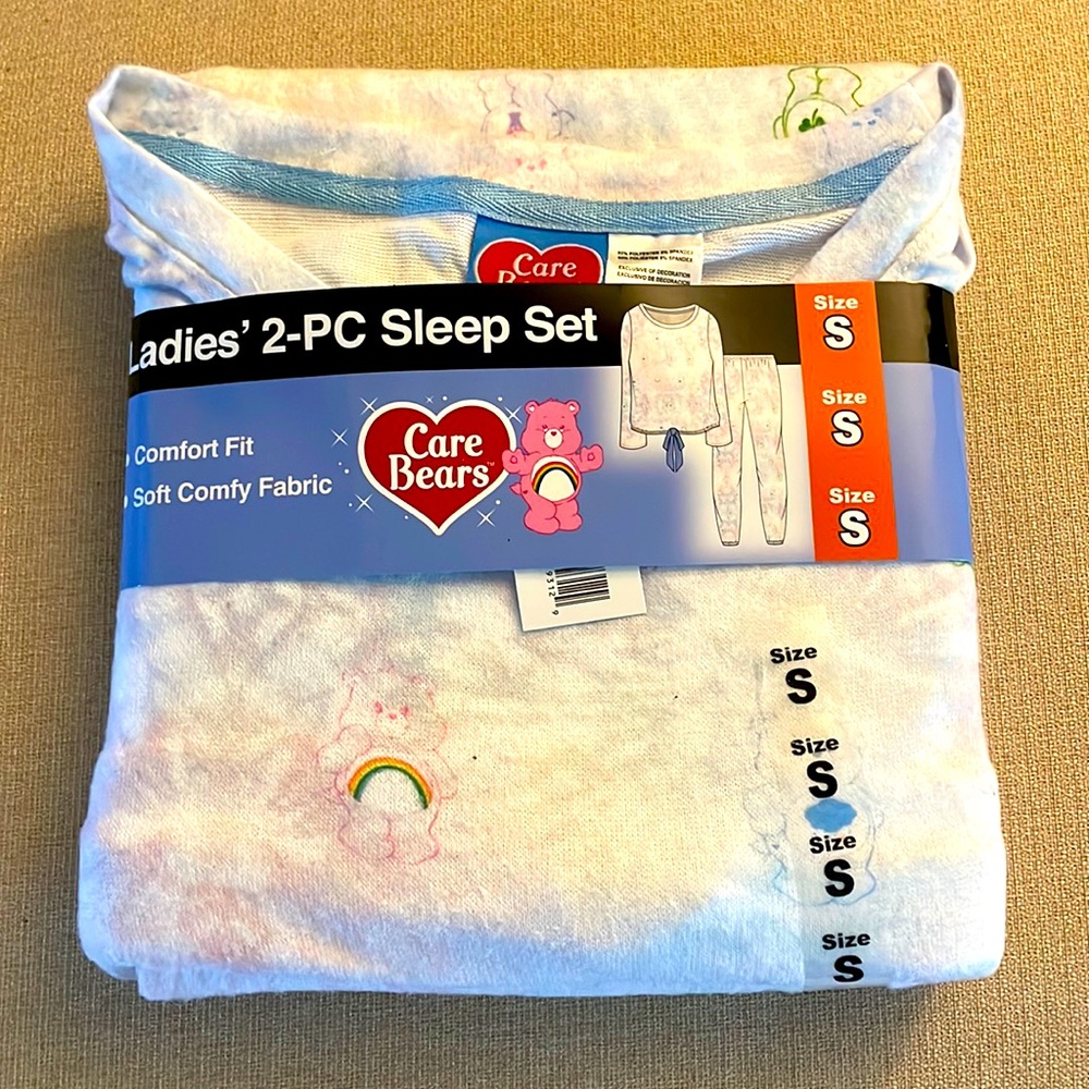 Women’s size S Care Bears 2-PC Sleep Set NWT